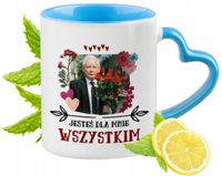Kaczyński Kubek Błękitny Z Uszkiem W Kształcie Serca Na Prezent