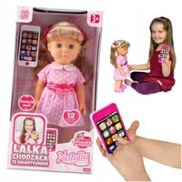 LALKA NATALIA CHODZĄCA ZE SMARTFONEM TABLET mówiąca po polsku MÓWI PL UCZY