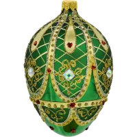 Ekskluzywne jajo Faberge z kamieniami: zielone