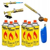 PALNIK MOSIĘŻNY NA KARTUSZE + OPALARKA LUTOWNICA +6x GAZ ALPEN+