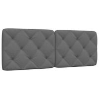 Poduszka na wezgłowie, ciemnoszara, 120 cm, tkanina