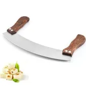 Krajacz nóż do pizzy siekania warzyw ziół czekolady tasak kołyska uchwyty