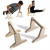 PARALETKI WYSOKIE DREWNIANE UCHWYTY DO POMPEK KALISTENIKI MOCNE 25CM