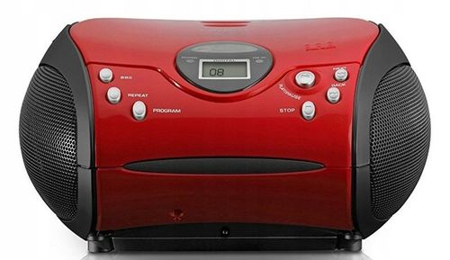 Radioodtwarzacz Lenco SCD-24 Czerwono Czarny na Arena.pl