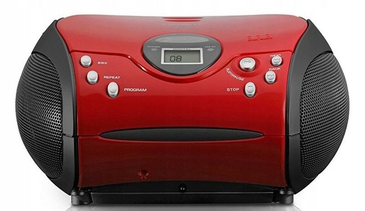 Radioodtwarzacz Lenco SCD-24 Czerwono Czarny zdjęcie 7