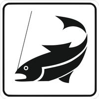 Tabliczka informacyjna 10x10 Grawer piktogram Łowisko miejsce wędkowania