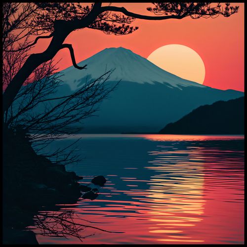 Plakat 90x90cm Góra Wieczorem na Arena.pl