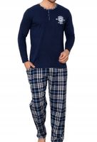 Piżama męska na prezent długi rękaw długie spodnie bawełna 2XL XXL