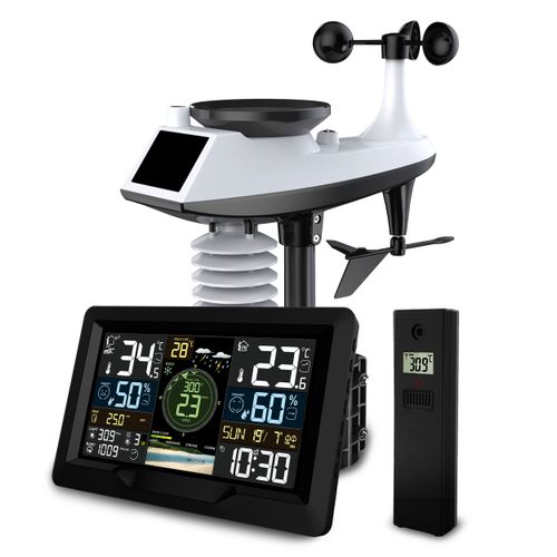 Stacja pogody profesjonalna PROGNOZA pogodowa WI-FI SOLAR APLIKACJA WIATR na Arena.pl