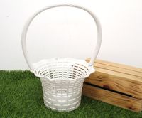 kosz koszyk plastikowy ażurowy 41 x 29cm BIAŁY PLR-2402