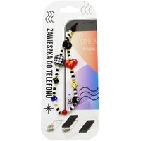 Zawieszka do telefonu - Biało-czarna pepitka 005