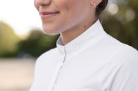 Koszulka jeździecka konkursowa, damska, biały, roz. S, Covalliero