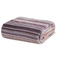 Miękki koc waflowy w paski KAMBER 200X220 pudrowy