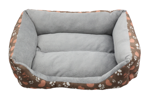 Legowisko dla psa brązowe L prostokątne PAWPRINT 63x50x11cm na Arena.pl