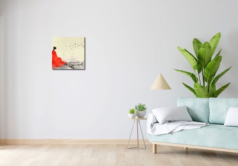 Obraz 40x40cm Diva Na Gałęzi zdjęcie 2