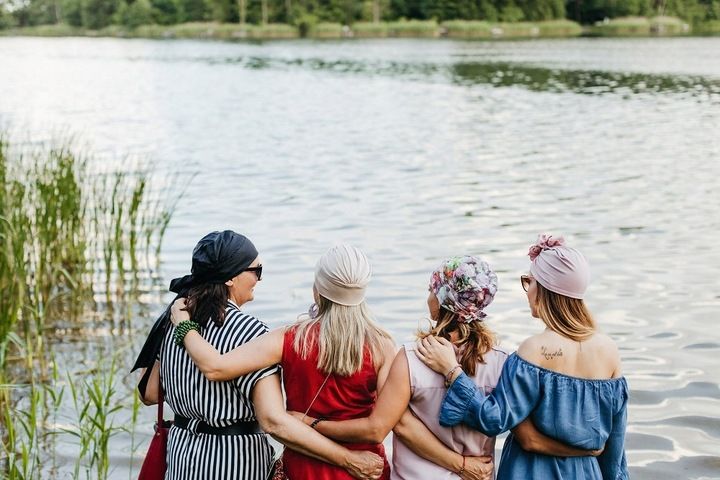 Turban chusta na lato z daszkiem Tess M-1 muślinu także po chemioterapii zdjęcie 12