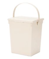 Pojemnik na detergenty proszek z tworzywa Melania 5L kremowy 20x17x23 cm