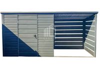 Schowek - Domek Ogrodowy - 2,5x1,5m + Wiata 2,2m - Drzwi Dach spad  ID644