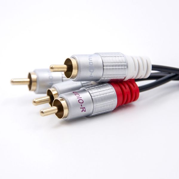 Qoltec Kabel 2x RCA męski / 2x RCA męski | 2m | Czarny zdjęcie 4