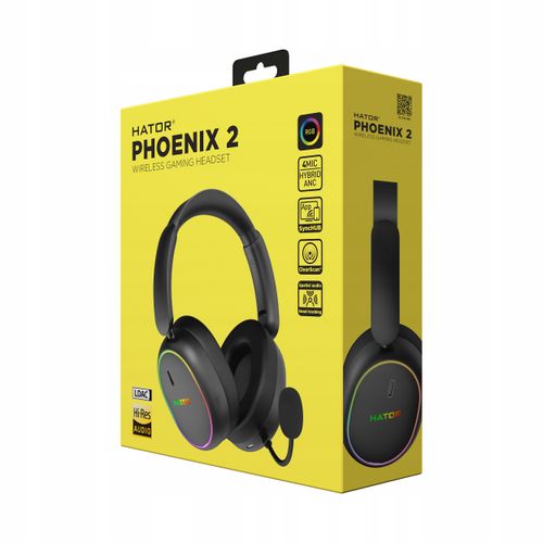 Słuchawki HATOR Phoenix 2 ANC Wireless (czarne) na Arena.pl