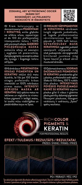 SYOSS PERMANENT COLOR FARBA DO WŁOSÓW TRWAŁA NR 1_4 GRANATOWA CZERŃ 1 SZT zdjęcie 4