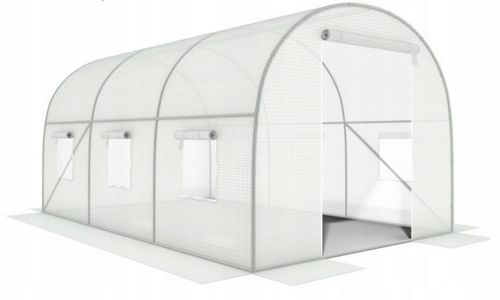 Tunel ogrodowy foliowy biały szklarnia folia 3x2x2m 6 m² 2 wejścia na Arena.pl