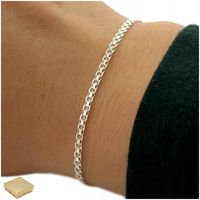 PIĘKNA SREBRNA BRANSOLETKA DAMSKA BISMARK 18cm/2mm PREZENT DLA DZIEWCZYNKI