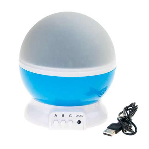 LAMPKA NOCNA PROJEKTOR GWIAZD NIEBA OBROTOWA 360 N na Arena.pl