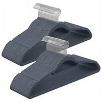 WIESZAKI NA UBRANIA WELUROWE ANTYPOŚLIZGOWE SZARE ARVENTA STYLE - 20