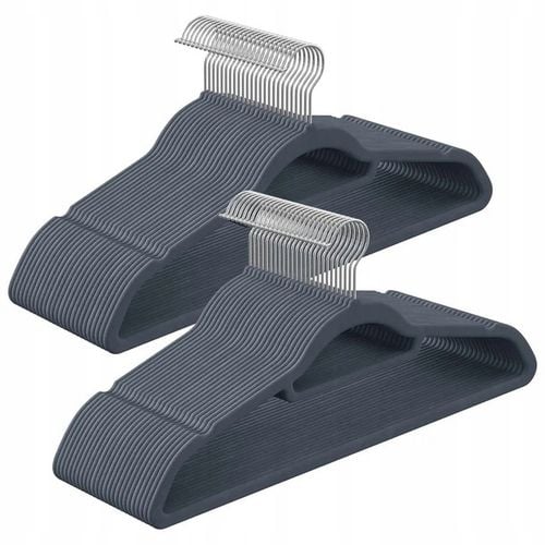 WIESZAKI NA UBRANIA WELUROWE ANTYPOŚLIZGOWE SZARE ARVENTA STYLE - 20 na Arena.pl