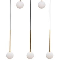 Pokojowa lampa wisząca Ali szklane kule zwis złoty czarny