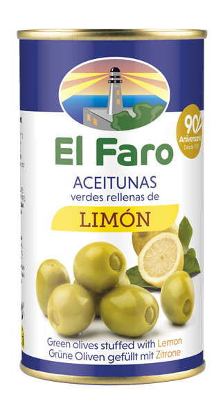 FAROLIVA Oliwki zielone nadziewane - cytryna 350 g zdjęcie 1