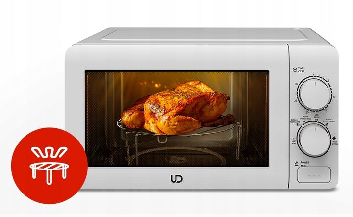 BIAŁA KUCHENKA MIKROFALOWA UD MIKROFALÓWKA MIKROFALA GRILL WOLNOSTOJĄCA zdjęcie 1