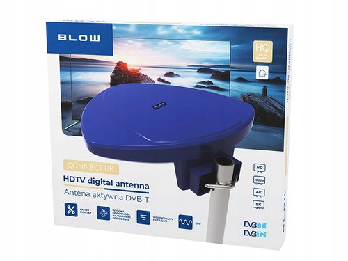 ANTENA ZEWNĘTRZNA AKTYWNA DVB-T2 FULL HD TV 4K 8K FILTR GSM UHF ZASILACZ 1M na Arena.pl