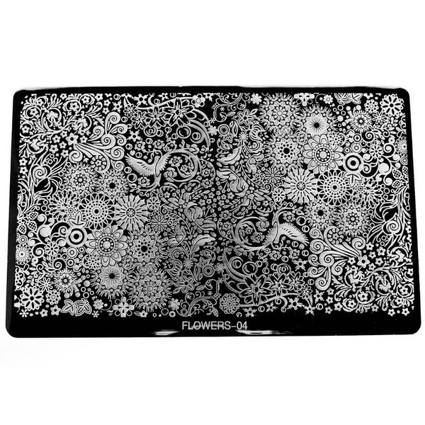 Blaszka do stempelków duża - Flowers 04 zdjęcie 1