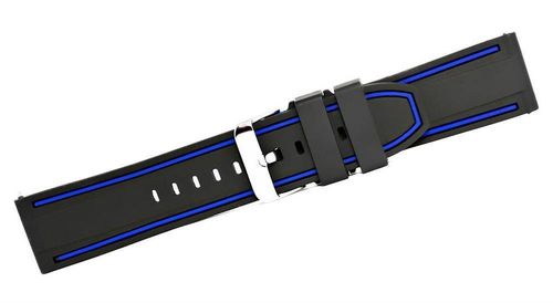 Pasek silikonowy CZARNO-GRANATOWY U14-20-8 na Arena.pl