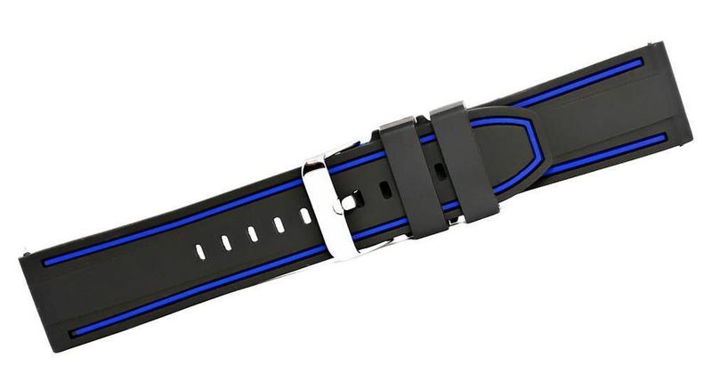 Pasek silikonowy CZARNO-GRANATOWY U14-20-8 zdjęcie 3