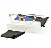 OKULARY DAMSKIE ZERÓWKI Filtrami do KOMPUTERA róż