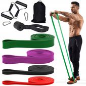 Gumy Oporowe Mocne Do Ćwiczeń Fitness Zestaw 4 Gum Taśmy Worek Uchwyty