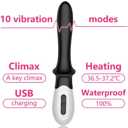 wibrator silicone prostate / g spot massager usb 10 function / heating na Arena.pl
