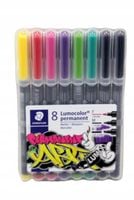 Foliopisy kolorowe 8 szt permanentne MIX grubości Lumocolor ART Staedtler