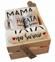 PREZENT RĘCZNIKI dla mamy taty rodziców kubki