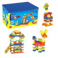 Zestaw Konstrukcyjny W Walizce Duże Bezpieczne Klocki Plastikowe 220 El