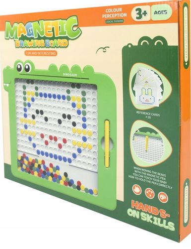 TABLICA MAGNETYCZNA DINOZAUR UKŁADANKA MOZAIKA MONTESSORII na Arena.pl