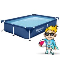 basen prostokątny stelażowy 221x150x43 cm 16w1 bestway 56401n