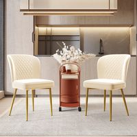 Zestaw krzeseł do jadalni tapicerowane aksamitne siedzisko