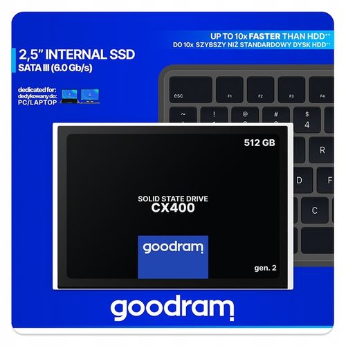 Dysk SSD GOODRAM CX400 512GB SATA3 550/500 MB/s na Arena.pl