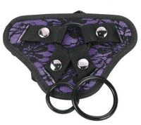 Fioletowy Pas Do Mocowania Dildo - Strap-On Lace Harness Purple