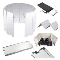 SKŁADANA OSŁONA PRZECIWWIATROWA KUCHENKI PALNIKA STALOWA 24cm x 82cm