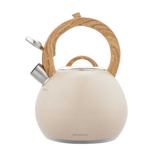 czajnik stalowy z gwizdkiem 3l klausberg kb-7956 beżowy mat na Arena.pl
